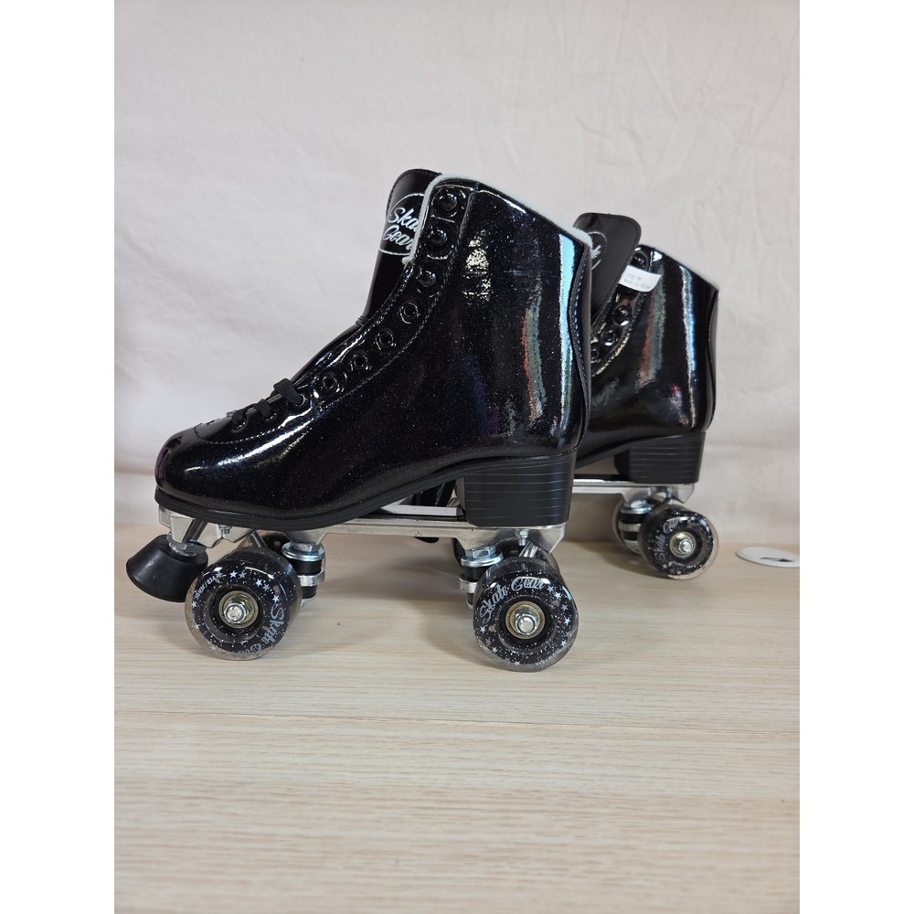 Skate Gear Black Glittery Roller Skates for Women Size 7 - Picture 4 of 12